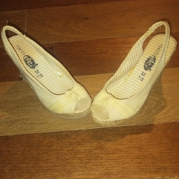 Rue21 Cream Espadrille Wedges - Picture 2 of 4